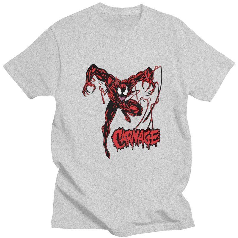 Custom Venom Carnage Jumping Down T Shirt Men Tshirt Casual Tees Short Sleeve T-shirt Slim Fit Clothing Gift
