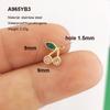 2pcs/lot Stainless Steel Pendant Charm Key Fish Lobster Flower Shell Conch Cherry Enamel Necklace Gold PVD