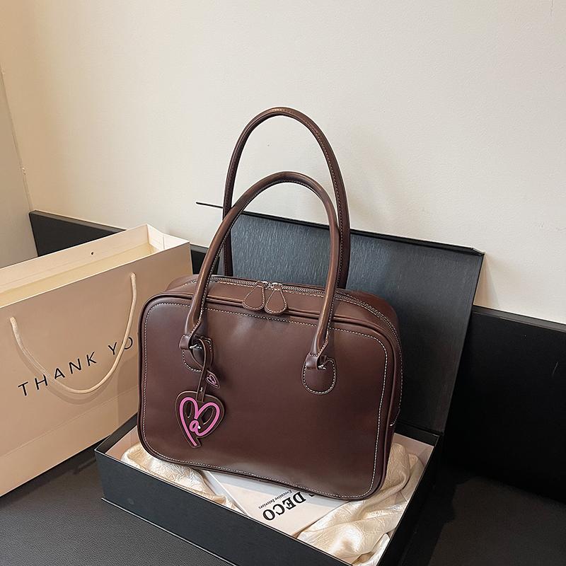 

Новые осенние вместительные женские сумки с улучшенной текстурой, однотонные, с хорошим внешним видом, простые, универсальные сумки через плечо