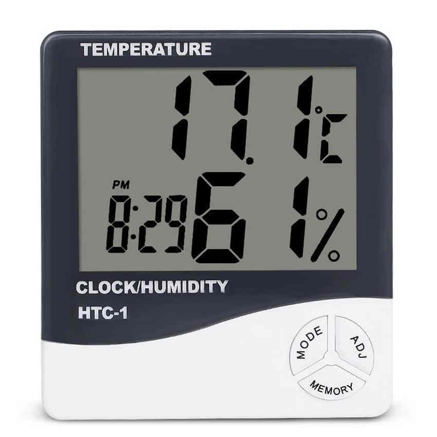 Portable Mini Indoor LCD Digital Thermometer Hygrometer Alarm Clock Home Instruments
