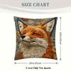 Fronha estampada de raposa: capa de almofada de sofá confortável e fofa para decoração de casa, decoração de casa, impressão 2D