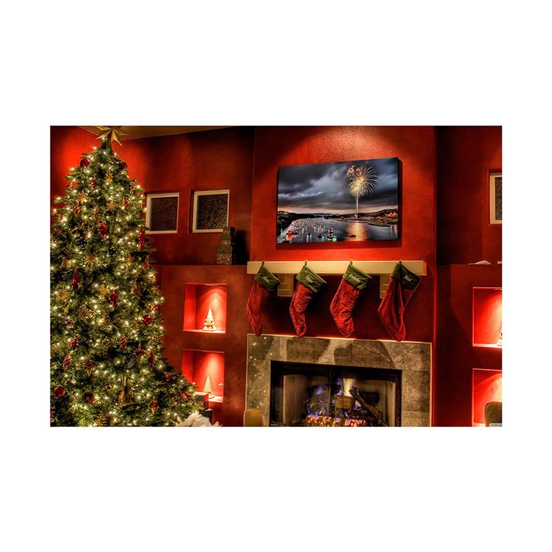 Slavnostní vánoční pozadí krbu, párty banner, nástěnná dekorace, sváteční dekorace pozadí, foto studio, vánoční dekorace