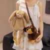 Cartoon Cute Dachshund Dog Bag Plush Toy Doll Bunny Doll Backpack Oblique Span Bag Ragdoll Doll