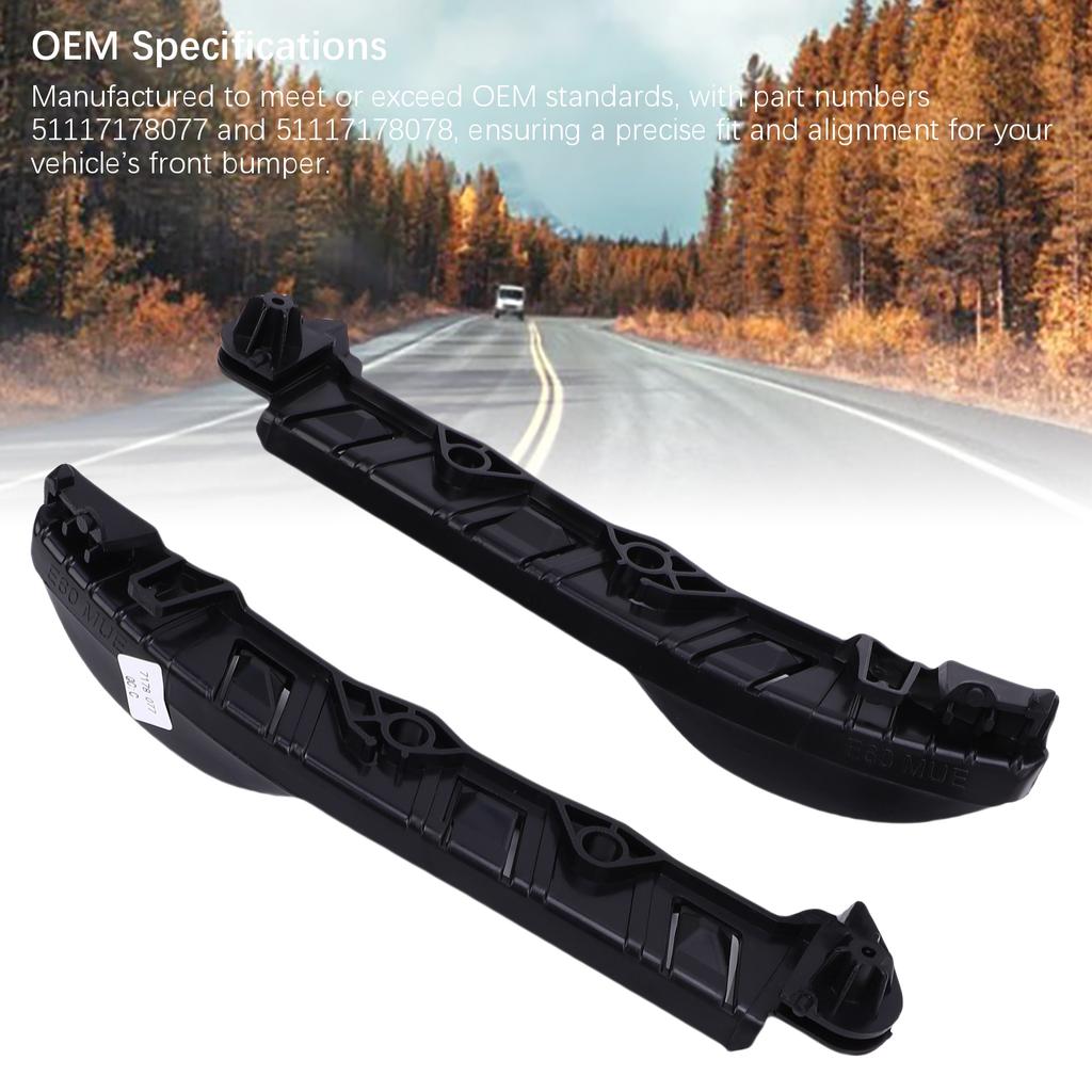Front Left Right Bumper Support Bracket 51117178077 Bumper Retainer Bracket Replacement for 528i 535i 2008 2010