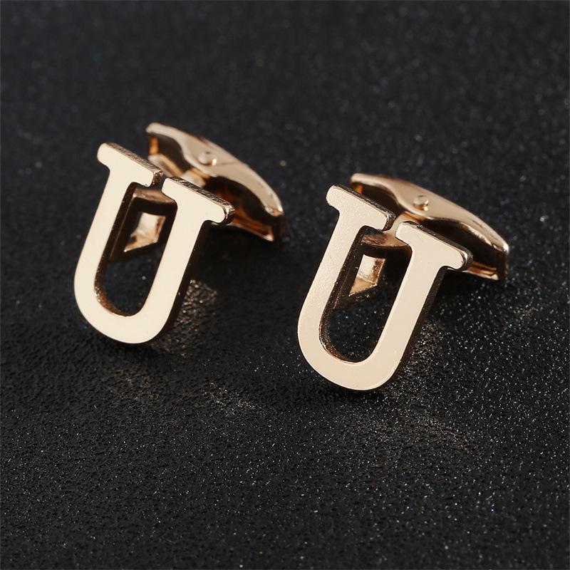 Exklusive goldene Alphabet Manschettenknöpfe für Herren - Elegantes Design für französische Hemden