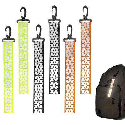 6 Stück Reflektierende Riemen für Rucksack Sicherheit Reflektierende Kleidung Schlüsselanhänger Anhänger Leicht und Tragbar Outdoor-Werkzeug