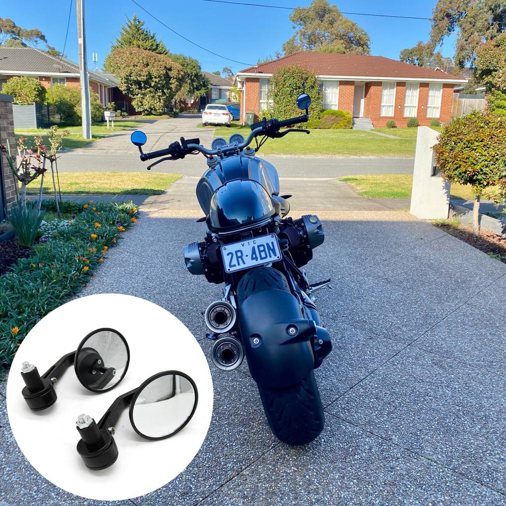 Oglinzi profesionale cu bară rotundă pentru motociclete Oglindă laterală retrovizoare pentru motocicletă pentru montare rapidă a ghidonului de 7/8"