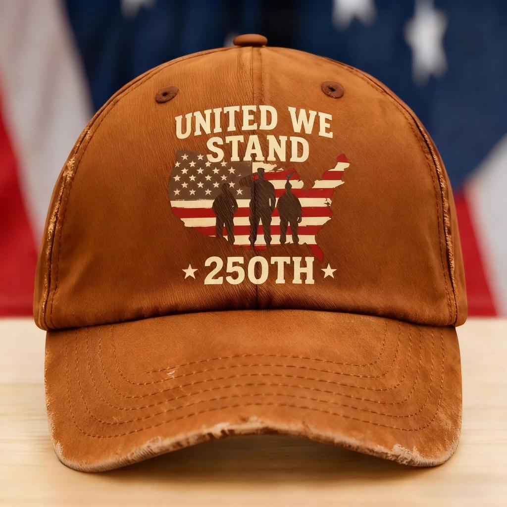Cross-border popular washed old dad baseball cap US 250th anniversary hat sunscreen sunshade cap