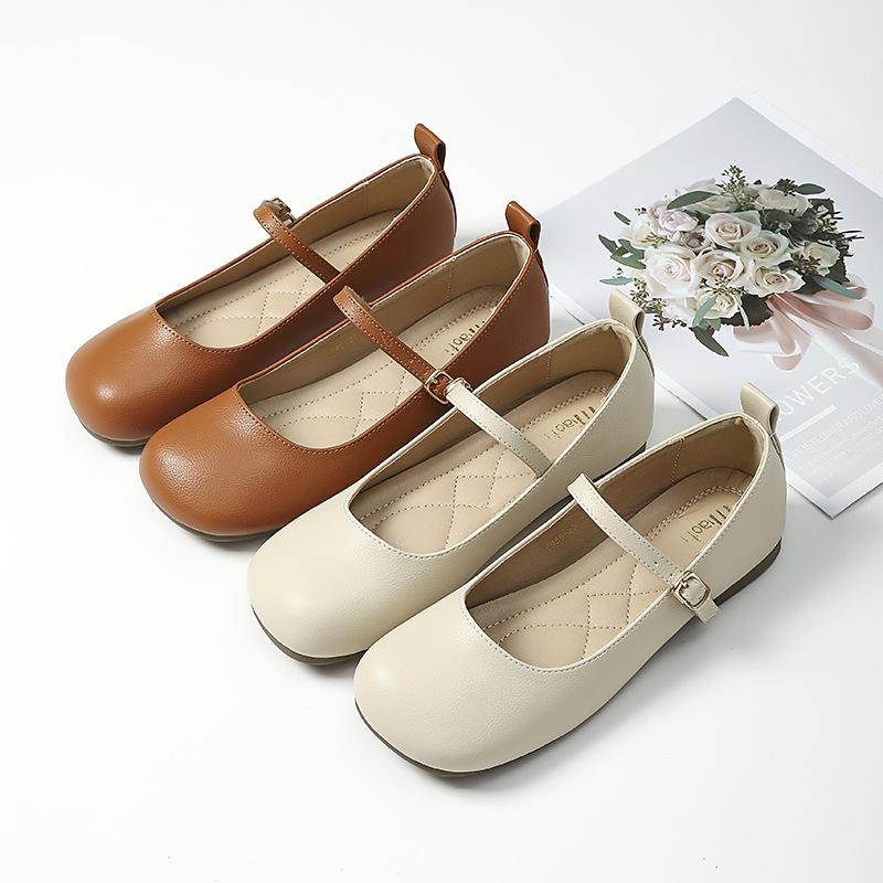 Fashion Brand Designer Women Mary Jane Shoes 2025 Fashion Round Toe Ladies Comfort Soft Sole Flats Women's Comfort Ballerinas Shoes 43