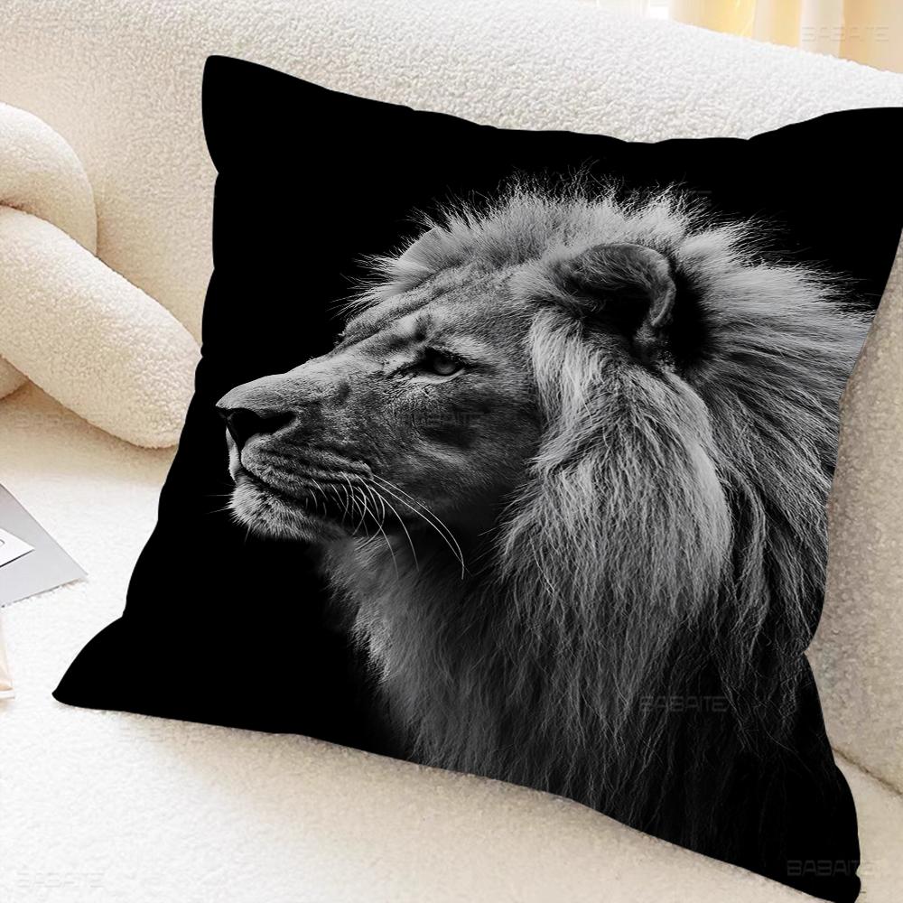 Federa per Cuscino Leone Animale Copricuscino da Lancio per Auto Divano Auto Regalo di Natale 40x40cm 45x45cm