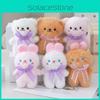 Adorable Soft Plush Bear Keychain Cute Bunny Keyring Doll Plush Toy For Bags