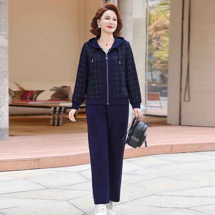 

2026 Elegant Women s Spring & Fall Sports Suit - Dignified Two-Piece Set for Moms 2XL Recommended 105-120 kg