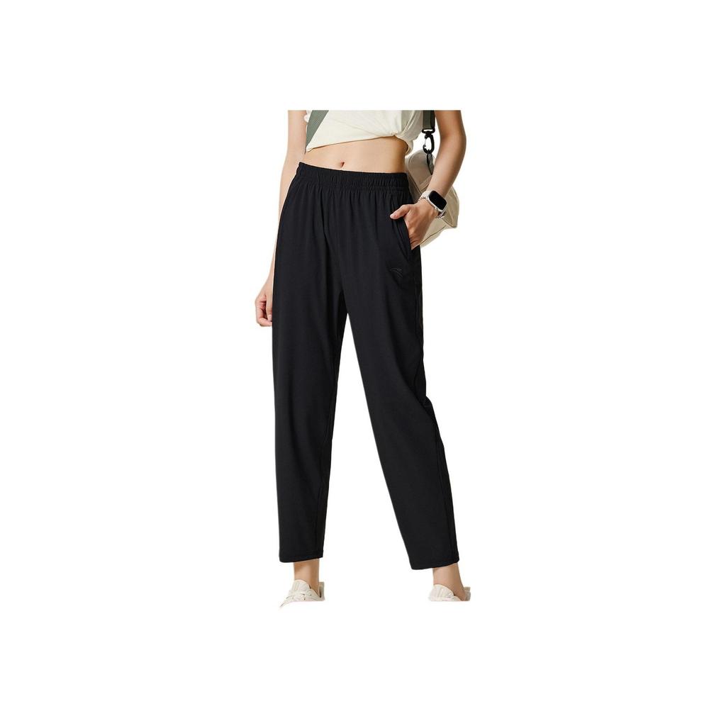 Anta Running Series Womens Training Collection Simple Comfortable Casual Versatile Breathable Mid-Rise Knitted Sports Pants Women Bottoms 162535301-1