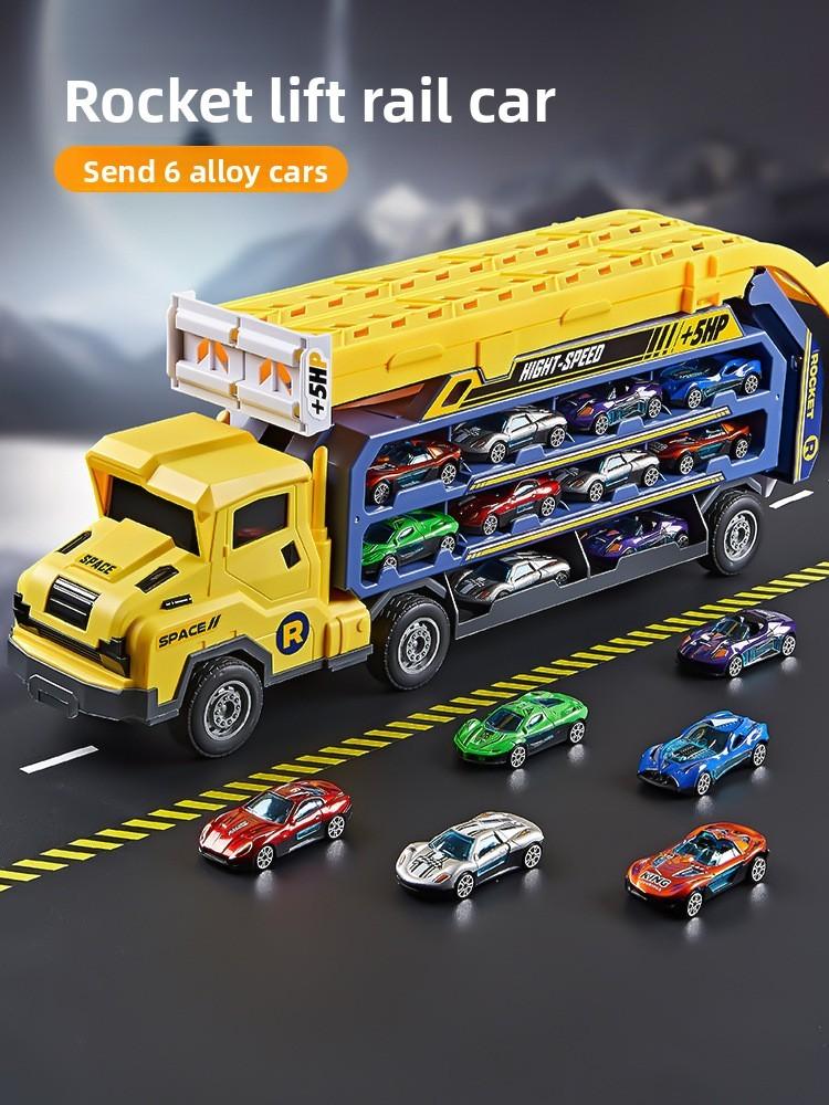 Dinosaur Rocket Orbiter Vehicles Alloy Car Toy Set For Kids Learning And Play