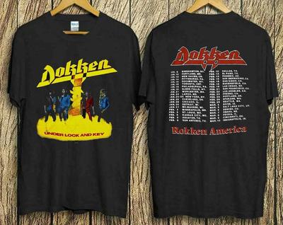 Tričko Dokken 1985 Under Lock And Key Tričko Hudobné tričko Streetwear Móda Unisex Tričko