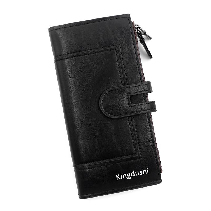 Fashion Women s Long Wallet - European American Style PU Leather Multi-Card Holder, Phone Pocket Included чёрный