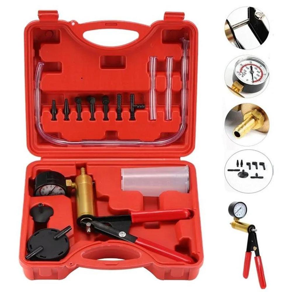 2 In 1 Brake Fluid Bleeder Hand Held Car Vacuum Pistol Pump Tester Kit Auto Oil Change Pistol Pump Tool Kits