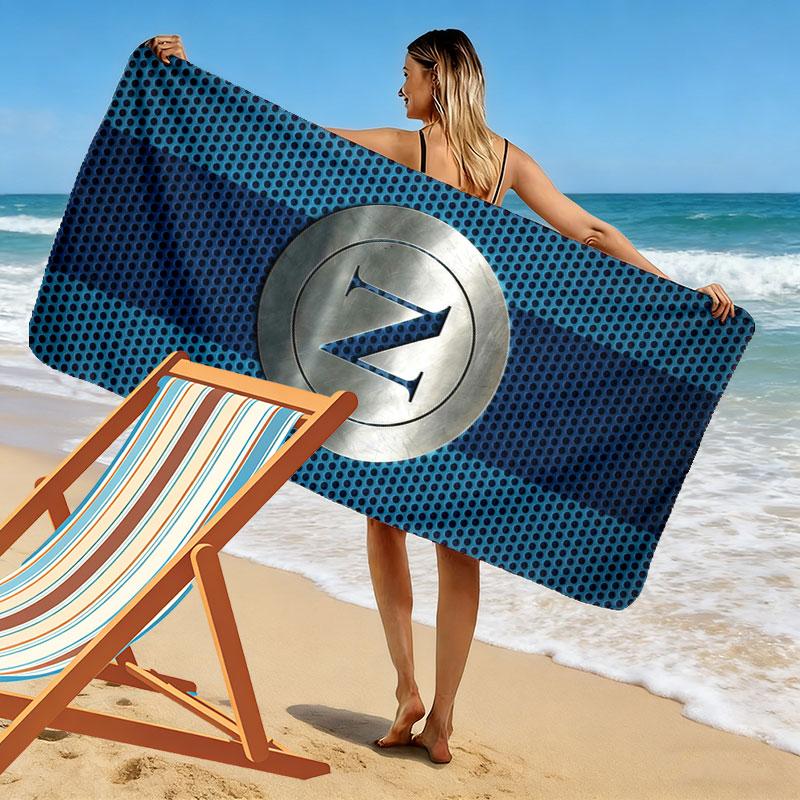 SSC Napoli Print Beach Towel, Large Soft Quick Dry Towel for Beach Camping Swimming