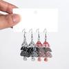 Colorful Sequin Acrylic Christmas Tree Drop Earring Set for Women Trendy Xmas Candy Bells Statement Earring Party Jewelry Gifts