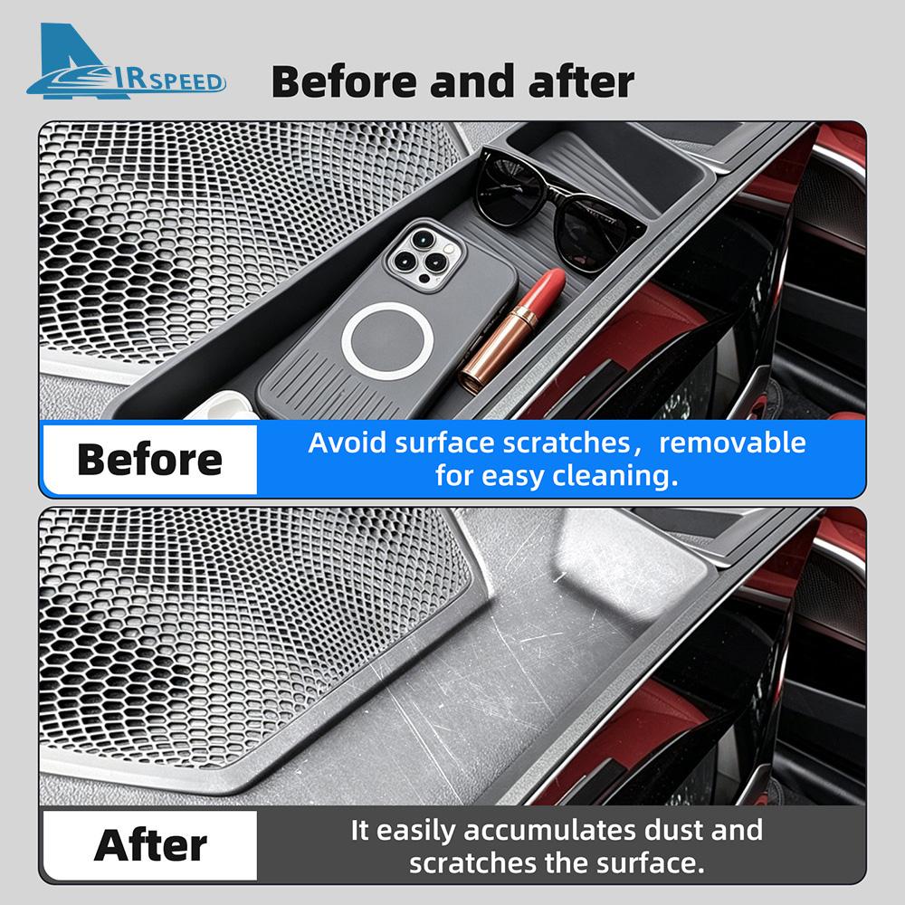 Navigation Screen Rear Storage Box for BMW 3 Series G20 4 Series G22 G26 G23 I4 G26 BEV 2023-2026 Silicone Interior Organizer