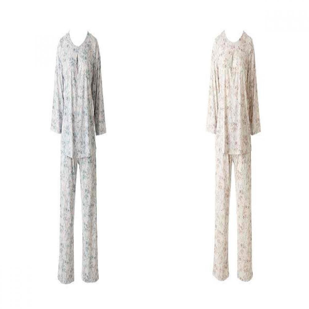 Venus Lightweight Soft Floral Print Loungewear Set Pajamas Vev3952wvep3952w Blue/85