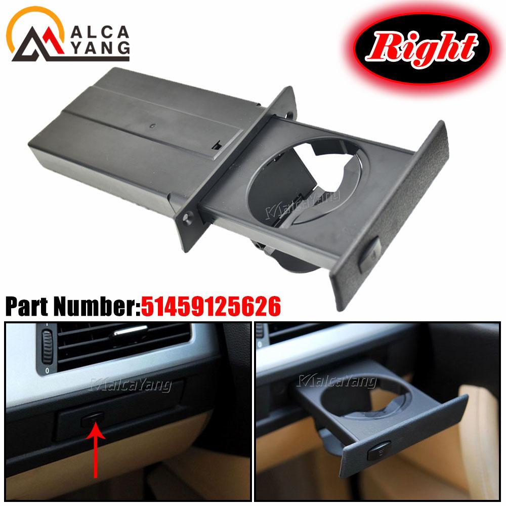 Car Front Left Cup Holder Drink Rack For BMW E60 E61 5 Series 520i 525i 528i 2003-2010 Cup Holders Auto Accessories 51459125622 Right Straight