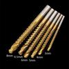 6pcs/lots 3-8mm Titanium Coated HSS Drill Bit Electric Drill Plastic Metal Hole Grooving Drill Saw Carpenter Woodworking Tools