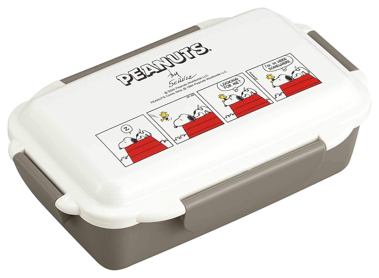 

OSK Snoopy Peanuts Bento 500ml Made in Dishwasher & Box, [Divider/4-Point Lock/Shatter-Resistant], Japan, Safe, PCD-500