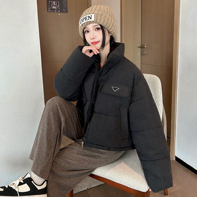 Winter New Loose Stand-up Collar Short Down Cotton Clothes Women's Small Bread Clothes Jacket Student Bread Clothes