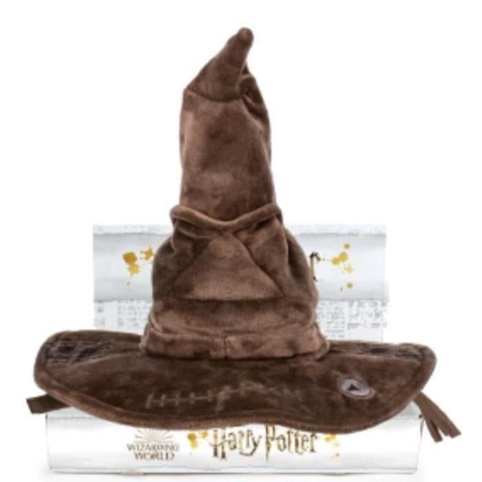 HARRY POTTER Choixpeau 24 Cm, Peluche Électronique, Parlante Avec La Voix Française, Licence Officielle, Dès 0 An, HRR17