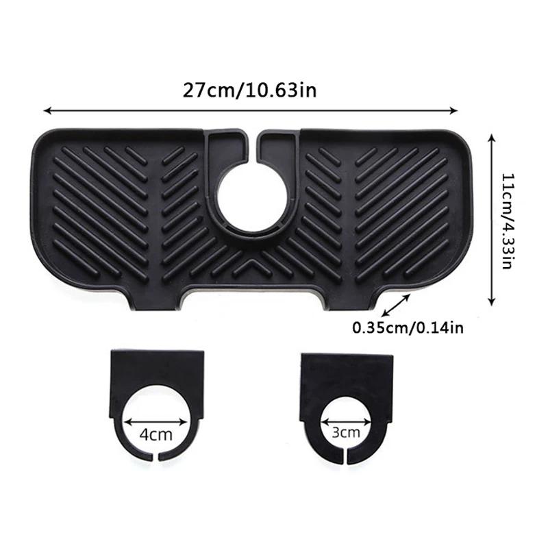 Silikon Abtropfmatte für Wasserhahn Küchenspüle Wasserhahn Spritzschutz Badezimmer Wasserhahn Wasserauffangschale Abtropfgestell Arbeitsplatte Tropfenfänger Tablett