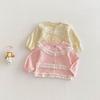 2026 Girls' Lace Jacket: Stylish Korean Spring Long Sleeve Top for Trendy Kids