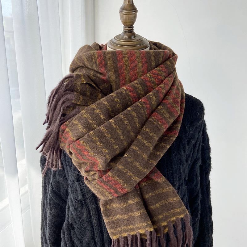 

Женский шарф Осень и Зима Новый Теплый Шарф Бахрома Шаль Утолщенный Имитация Кашемира Шарф