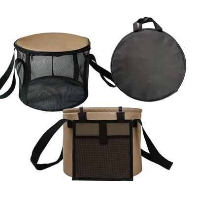 By an Active Folding Bucket for Car Disaster Large Storage Stability1_ [Invented Camper] Camping, Outdoors, Mesh, Pockets, Multi-function, Simple,