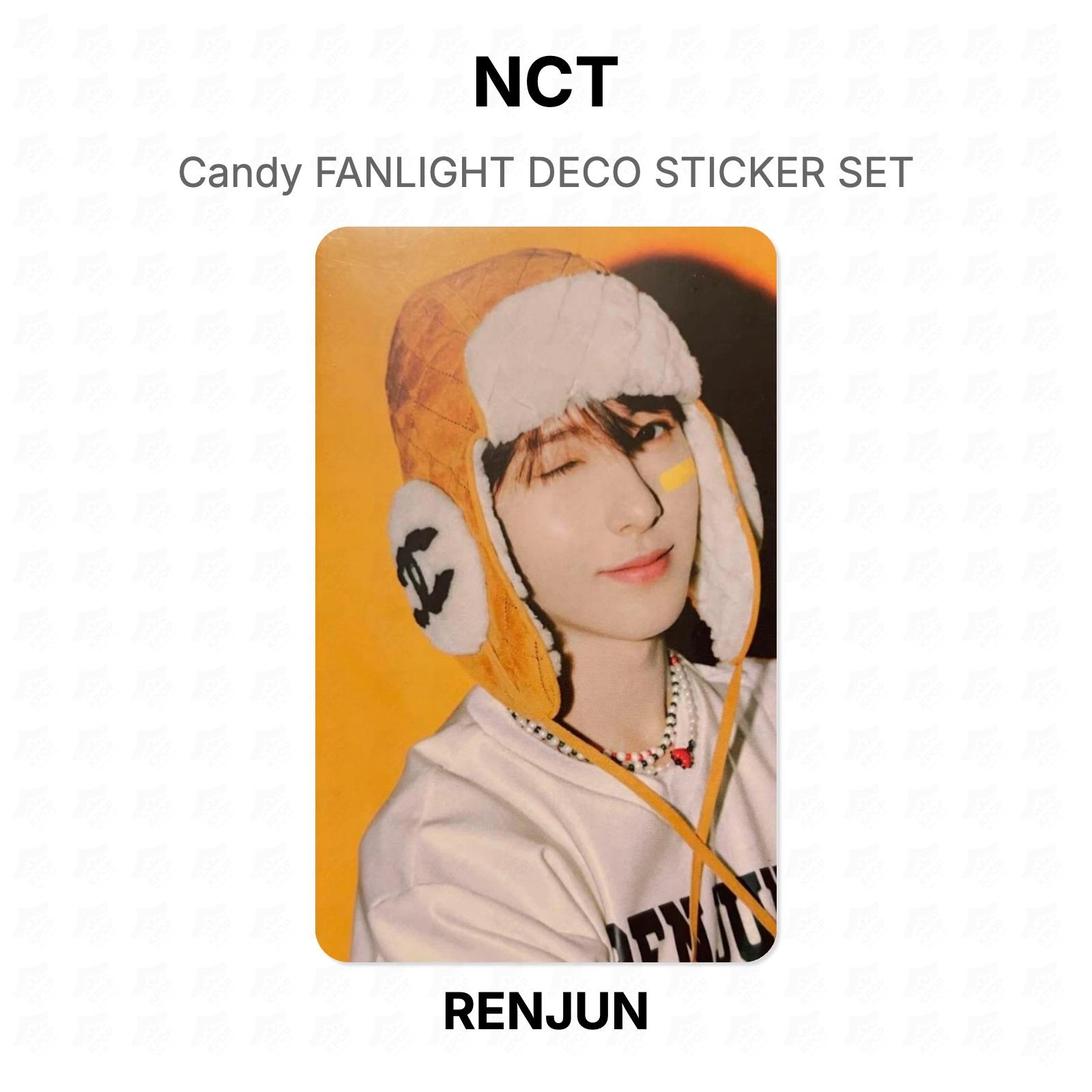 NCT Candy FANLIGHT DECO STICKER SET Официальная фотокарточка RENJUN