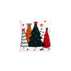 Christmas Cover 45*45 cm Without Insert, Embroidered Colorful Christmas Tree for Sofa and Living Room