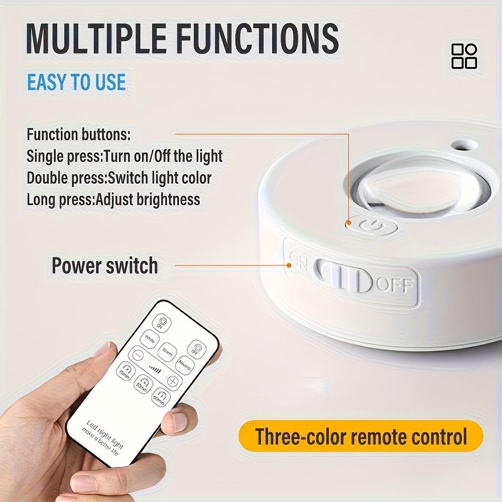 Remote Sensor Smart Night Light, Rechargeable LED, Dimmable, Magnetic Wall Light, RGB Gradient Ambient Light
