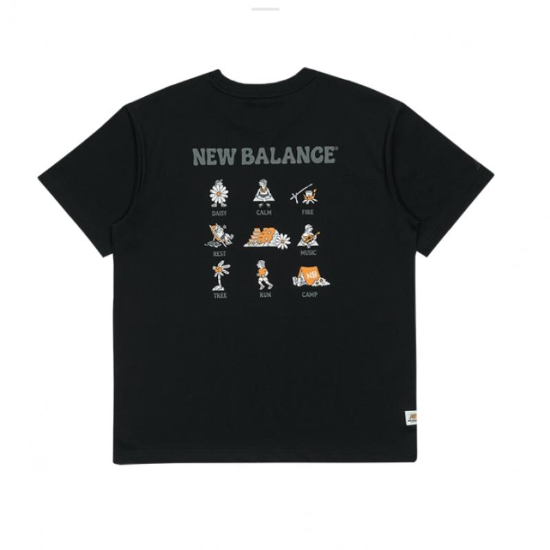 [NEW BALANCE] NBNEF31633 UNI NB BOY Picnic Content Tee★ New Balance Uni Nb Boy Picnic ConTenTs ShorT Sleeve T shirT