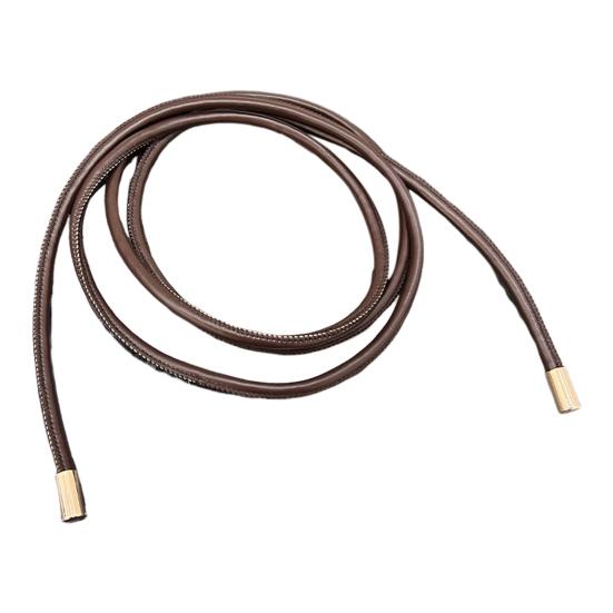 Dámské tenký pásek kulatý pás z umělé kůže šněrování elastický pás bunda svetr pas ozdobný pásek k outfitu příslušenství