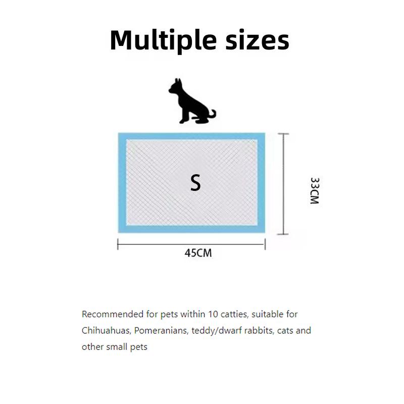 Absorbent Thick Disposable Pet Urine Pad Strong Water Lock Deodorant Leakproof Training Diaper Sheet For Teddy Dog Cat Pet Sanit 10pcs синий