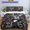 3pcs Duvet Cover Set (1*Duvet Cover + 2*Pillowcase, Without Core), The Nightmare Before Christmas Print Bedding Set, Bedroom Decor, All‑Season, Birthd