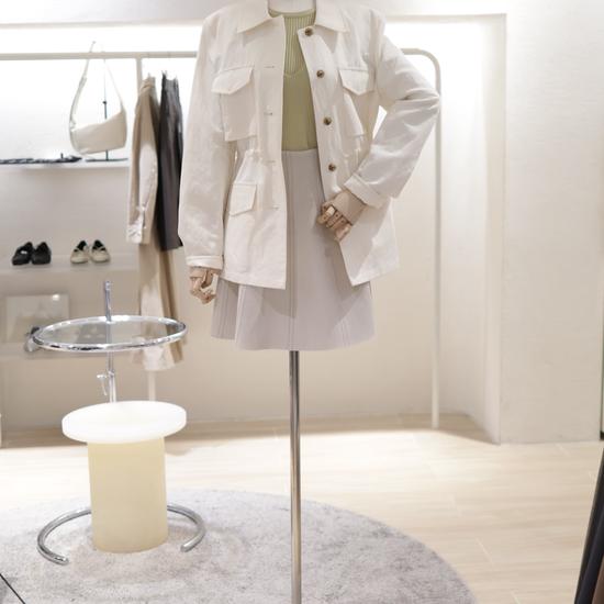 Z252MSF017 Linen Blend Work Jacket