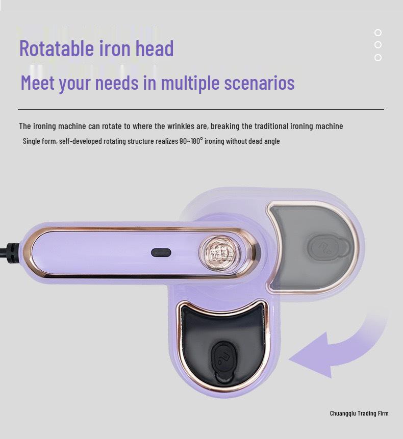 Portable Folding Electric Garment Steamer: Compact Handheld Iron for Home & Travel