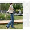 Retro High-Waisted Wide-Leg Jeans: Women's Loose Fit, Plus Size, Floor-Length Casual Spring/Summer Pants