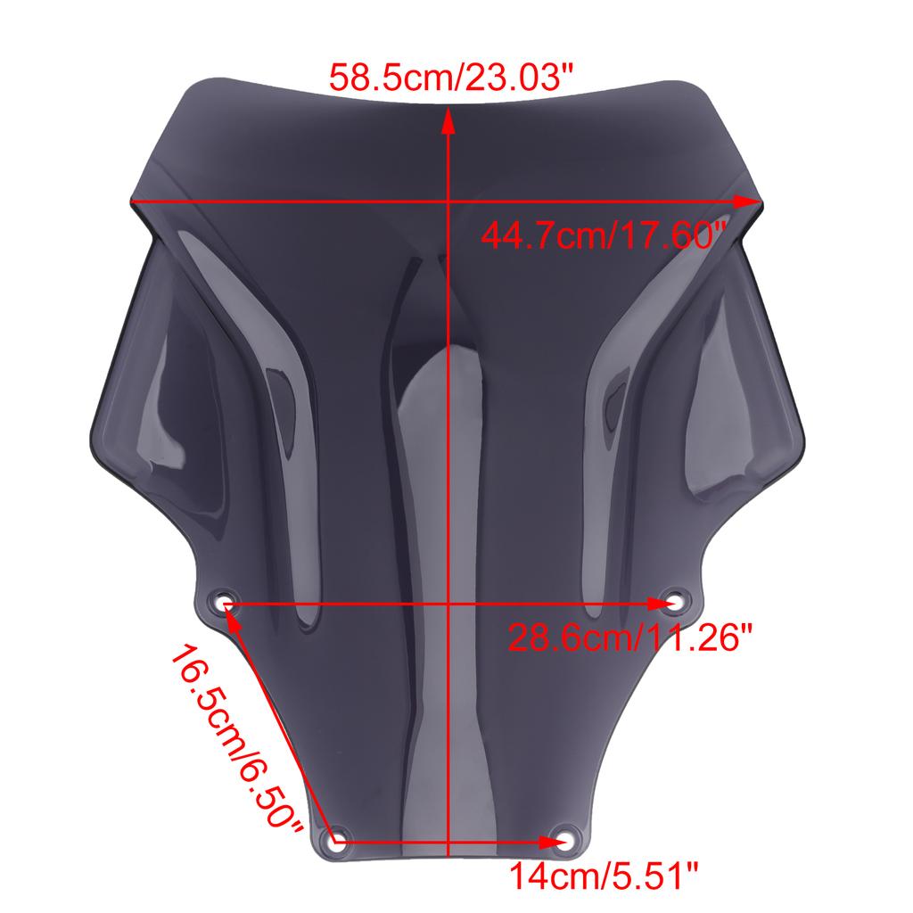 Windshield WindScreen Fit for HONDA Fozra 350 NSS350 2021-2023 Gray