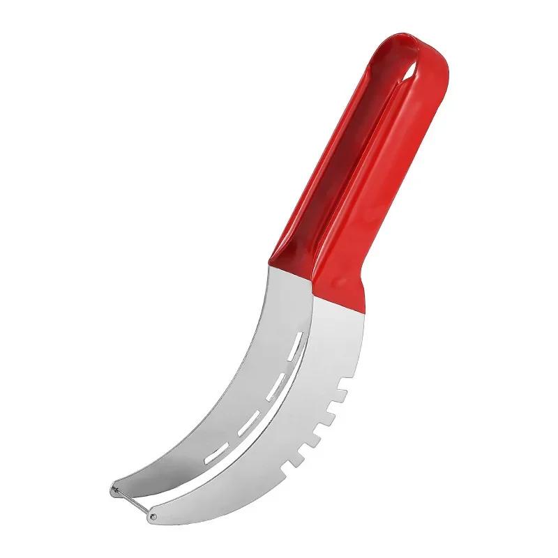 Best Selling Stainless Steel Double  Headed Watermelon Fork Cutter Ball Scooper  Spoon  Multifunctional Fruit Tool Hottest  Deal