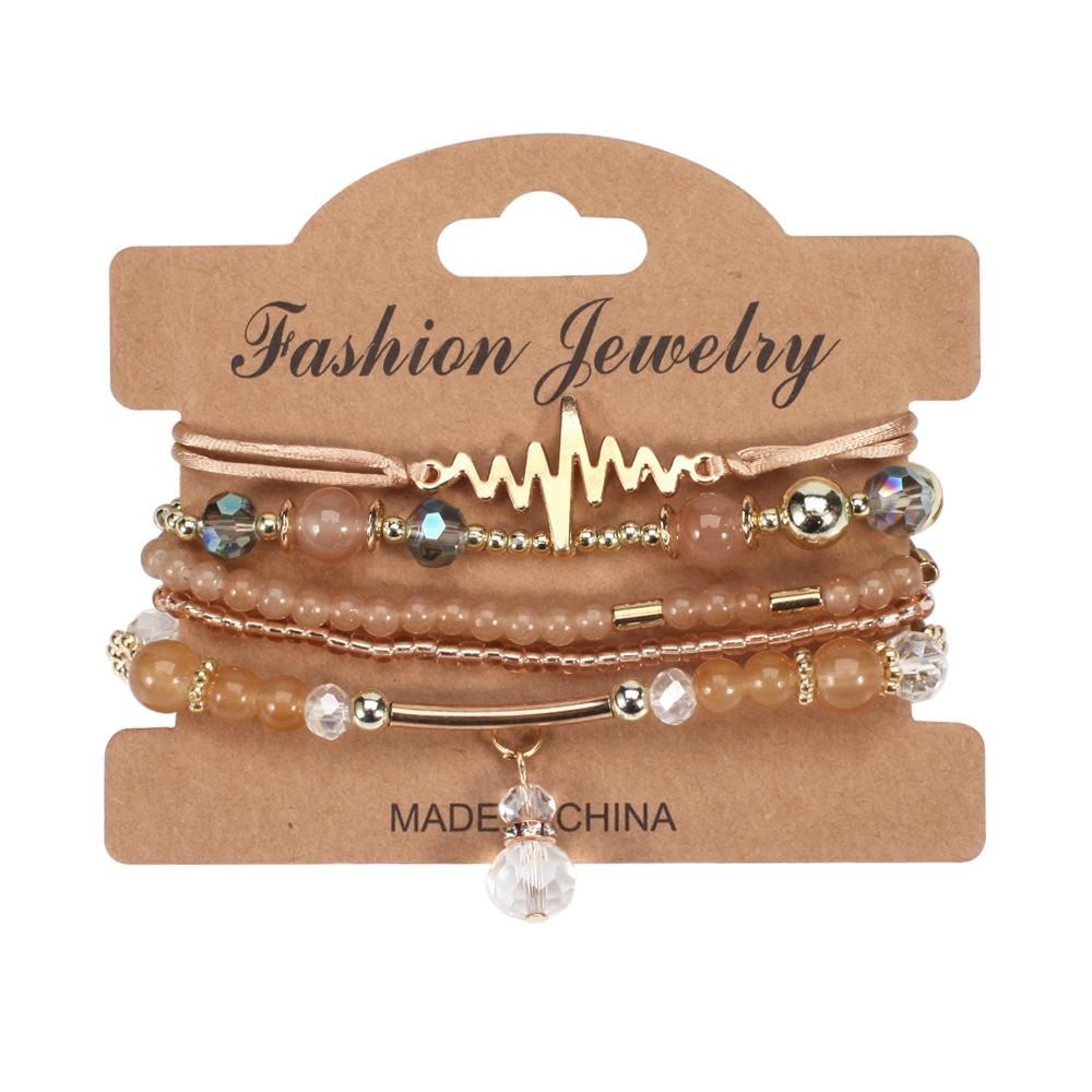 JYL TS Bracelet Bohemian Valentine  Heart Beads Strengthens Love