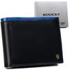 Men's Leather Wallet N992-RVT Black+Navy