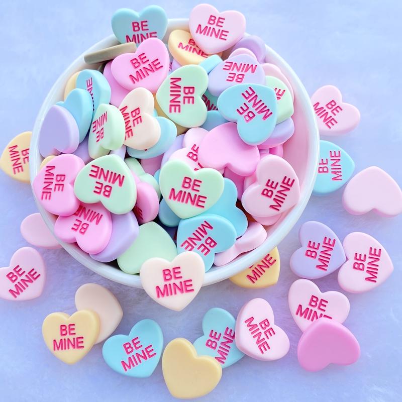 20Pcs Cute New Mixed Heart Flatback Cabochon Scrapbook Kawaii DIY Embellishments Accessories F97
