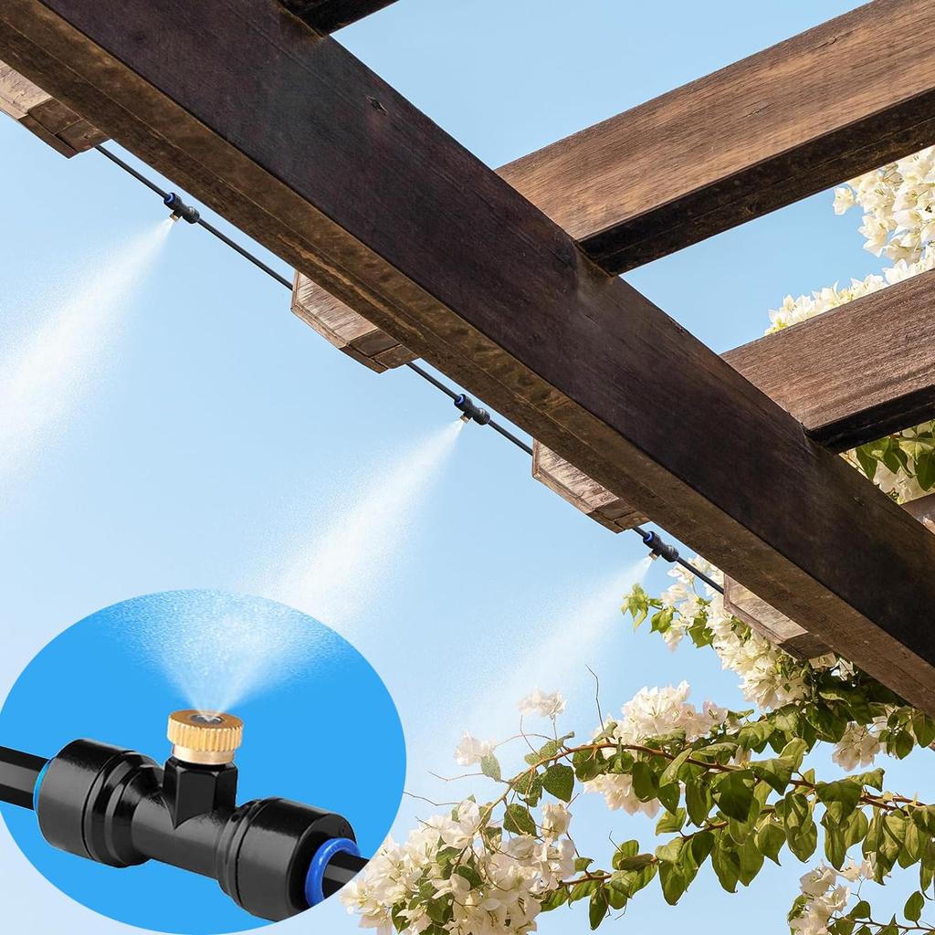 Menetop Spray Nozzle Mist Outdoor Sprinkler Drip Sprinkler Water Heatstroke for Watering Home Greenhouse Dust Removal Shower, Nozzle, Nozzle, Saving,